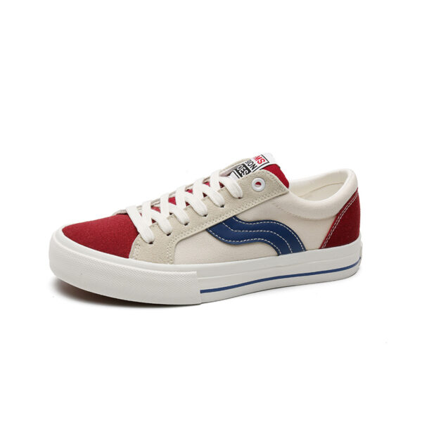 Fashion Men's Sneakers Low Top Lace Up Outdoor Casual Shoes Flat Bottom Breathable Comfortable Canvas Shoes-vt111