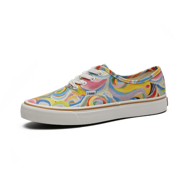 Rainbow graffiti couple plate shoes tide shoes street low-top cloth shoes-vt68